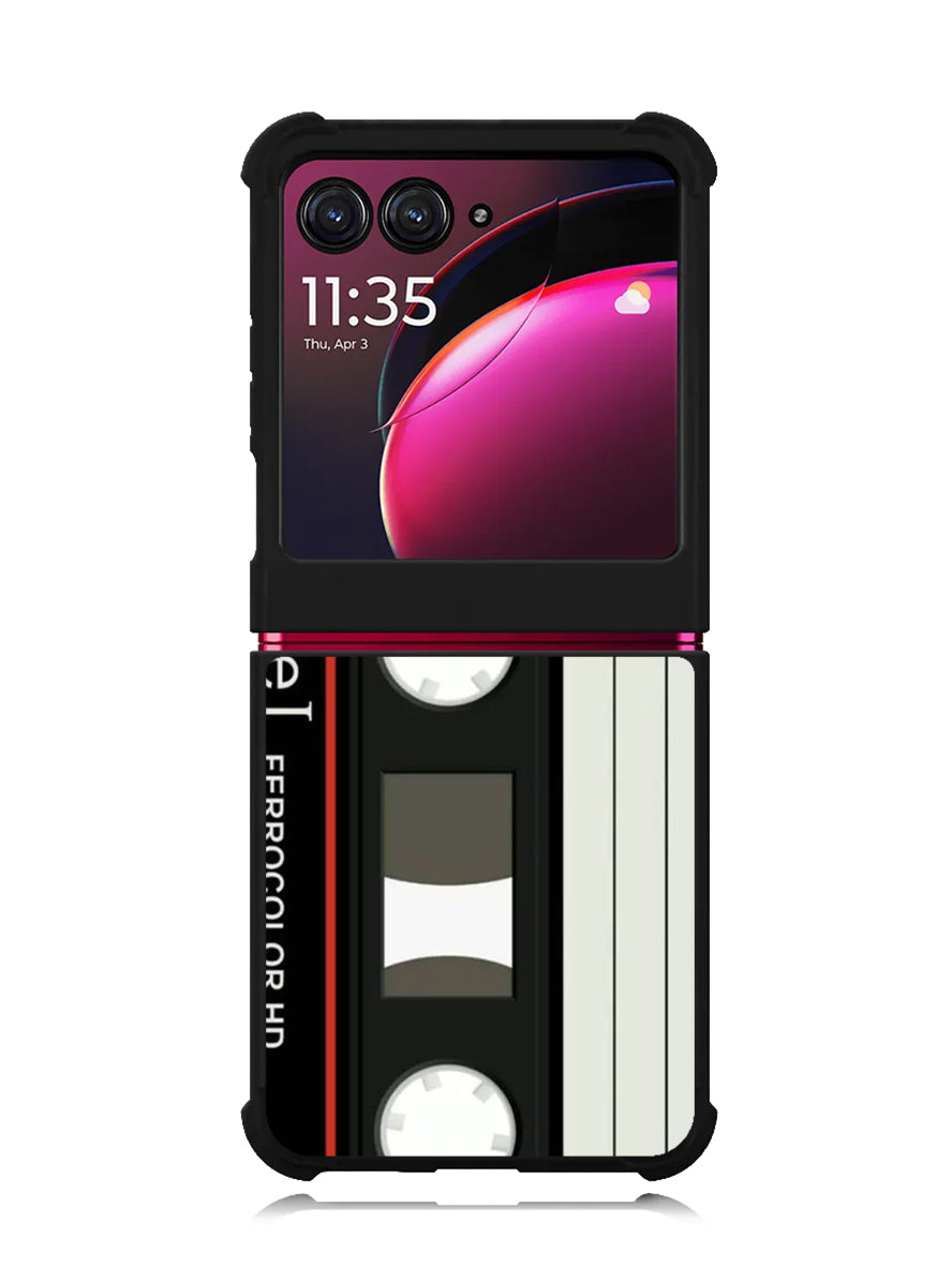 Retro Cassette Tape AGFA FeI Motorola Moto Razr Plus 2023 , Moto Razr+ 2023 Case OV8856