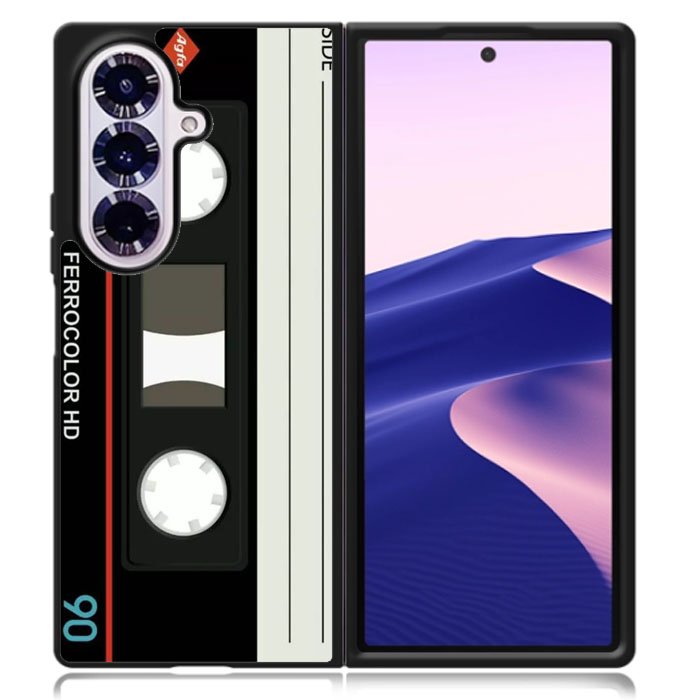 Retro Cassette Tape AGFA FeI Samsung Galaxy Z Fold 7 Case OV8856