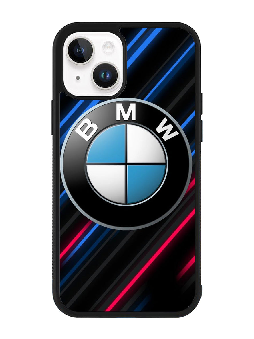BMW Logo Red Blue Line iPhone 14 Plus Case QC11174