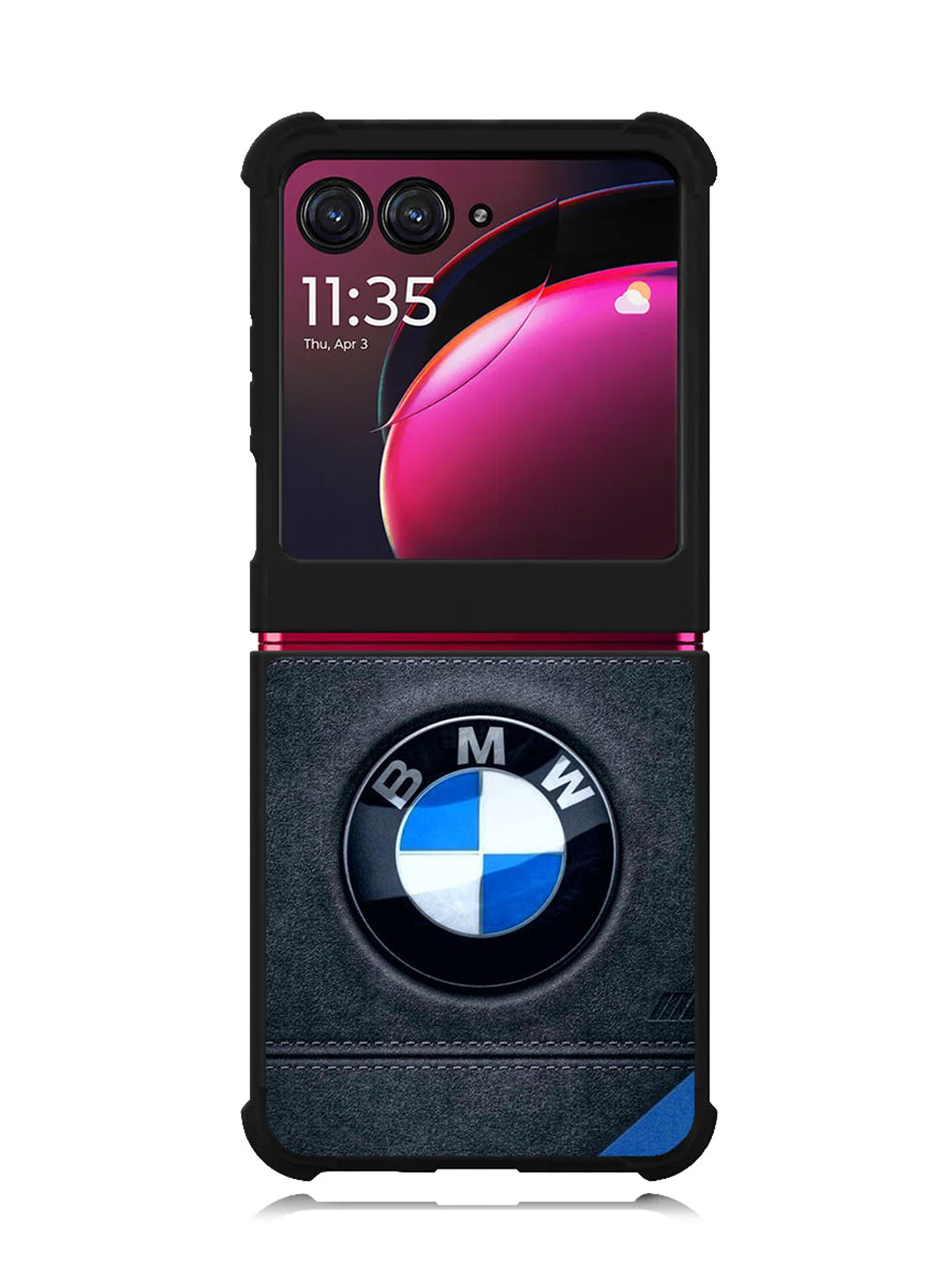 Bmw Logo Leather Motorola Moto Razr Plus 2023 , Moto Razr+ 2023 Case