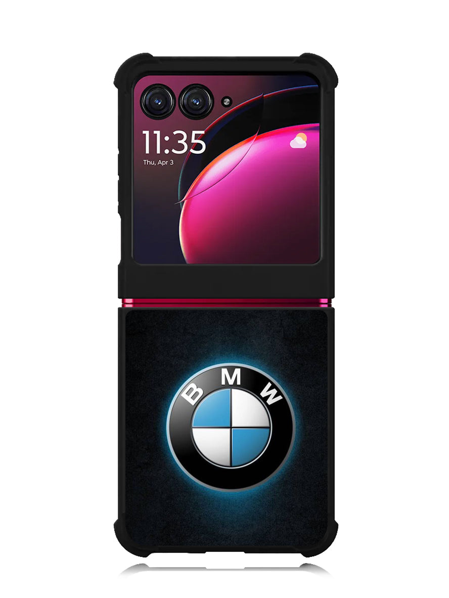 BMW Blue Glow Logo Motorola Moto Razr Plus 2023 , Moto Razr+ 2023 Case OV11164