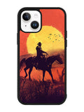 Red dead cowboy sunset Art iPhone 15 Plus Case OV10805