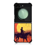 Red dead cowboy sunset Art Samsung Galaxy Z Flip 6 5G 2024 Case OV10805
