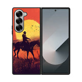 Red dead cowboy sunset Art Samsung Galaxy Z Fold 7 5G Case OV10805