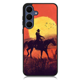 Red dead cowboy sunset Art Samsung Galaxy S25 FE Case OV10805
