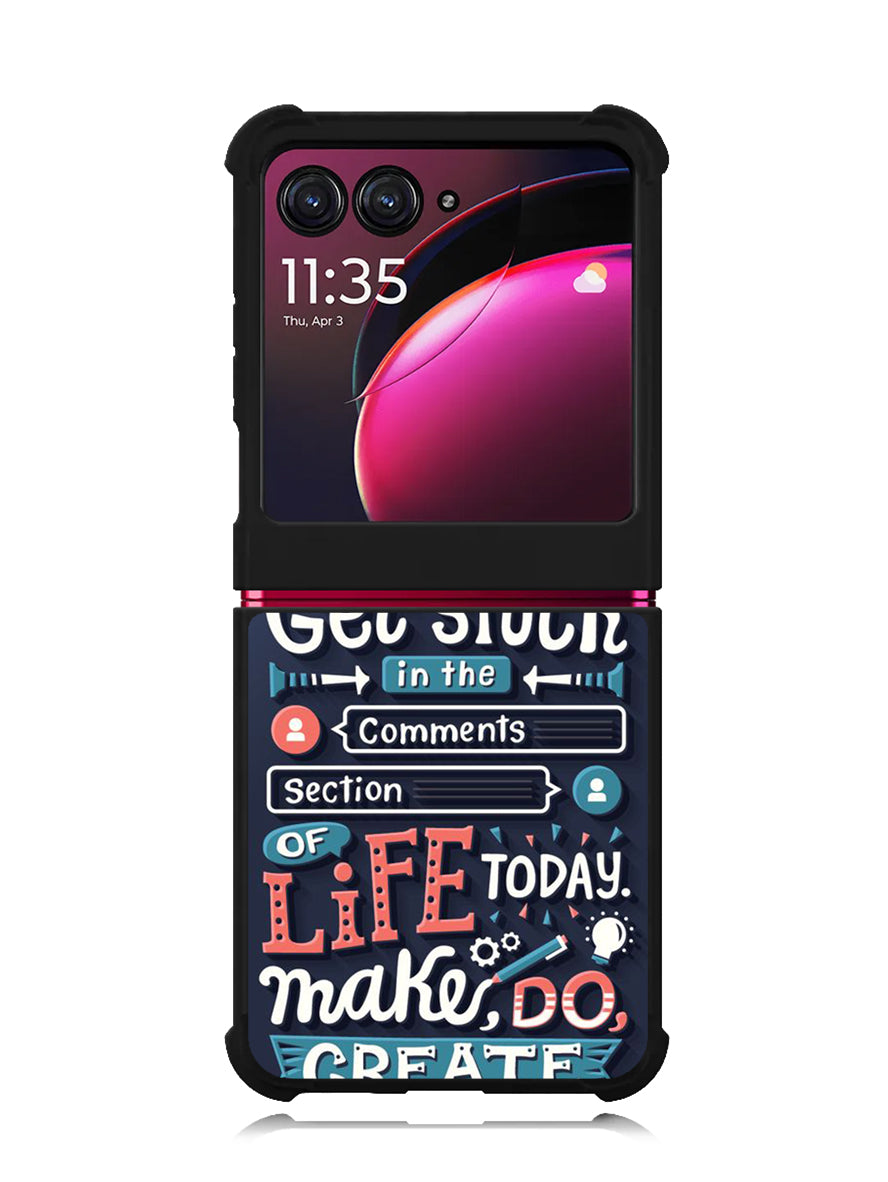 Quotes Do Not Stuck In The Comment Motorola Moto Razr Plus 2023 , Moto Razr+ 2023 Case OV10802