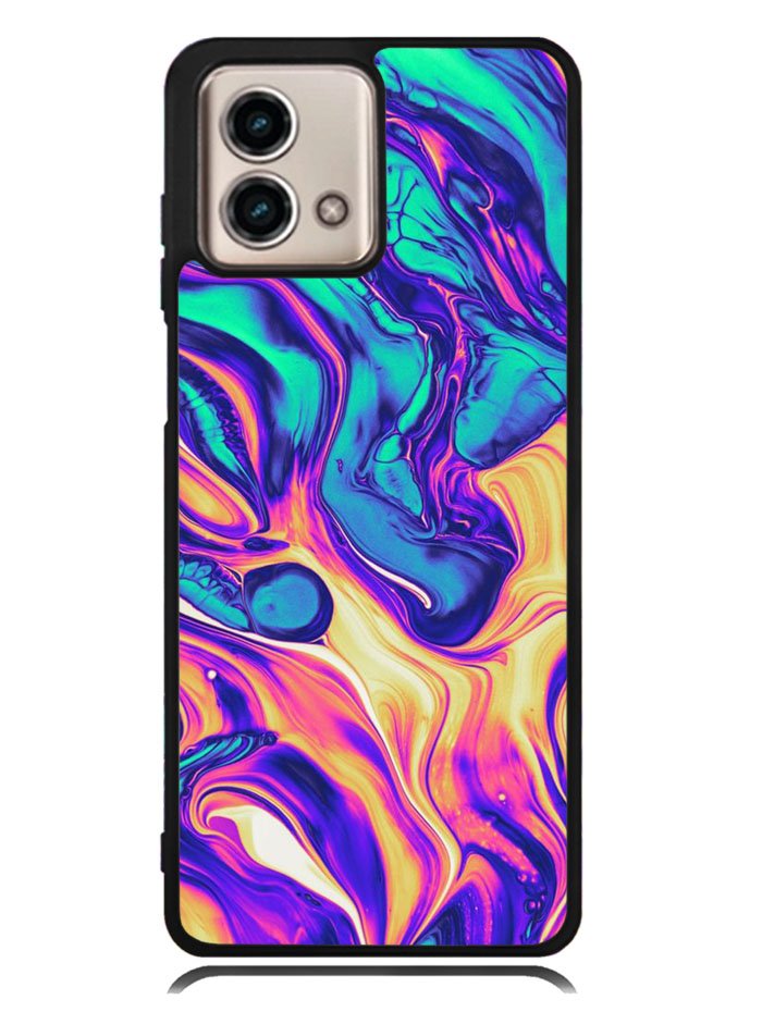 Swirl Paint Blue and Yellow Motorola Moto G Stylus 5G 2023 Case OV10837