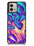 Swirl Paint Blue and Yellow Motorola Moto G Stylus 5G 2023 Case OV10837