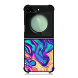 Swirl Paint Blue and Yellow Samsung Galaxy Z Flip 6 5G 2024 Case OV10837