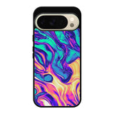 Swirl Paint Blue and Yellow Google Pixel 10 Pro Case QC10837