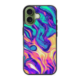 Swirl Paint Blue and Yellow iPhone 17 Case QC10837