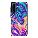 Swirl Paint Blue and Yellow Samsung Galaxy A17 Case QC10837
