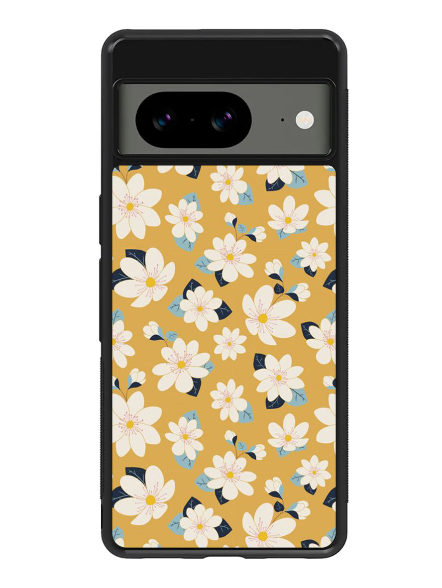 Cute white flowers seamless pattern Google Pixel 8A Case QC10922