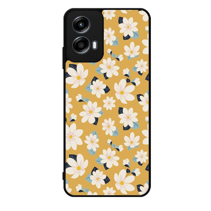 Cute white flowers seamless pattern Motorola Moto G Play 2024 Case OV10922