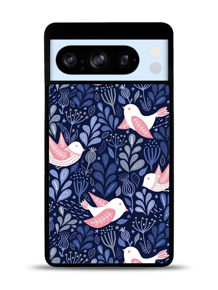 Bird Flower Pattern Google Pixel 8 Pro Case QC10906