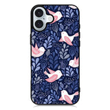 Bird Flower Pattern iPhone 16 Plus Case QC10906