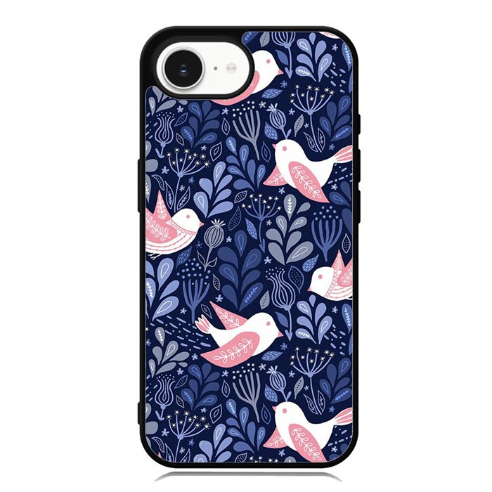 Bird Flower Pattern iPhone 16e Case OV10906