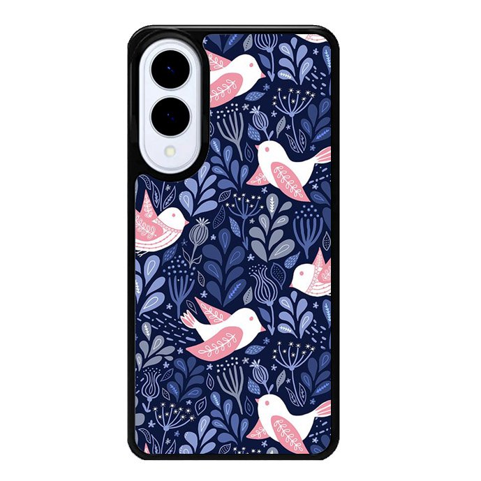 Bird Flower Pattern Samsung Galaxy S25 Edge 5G Case OV10906
