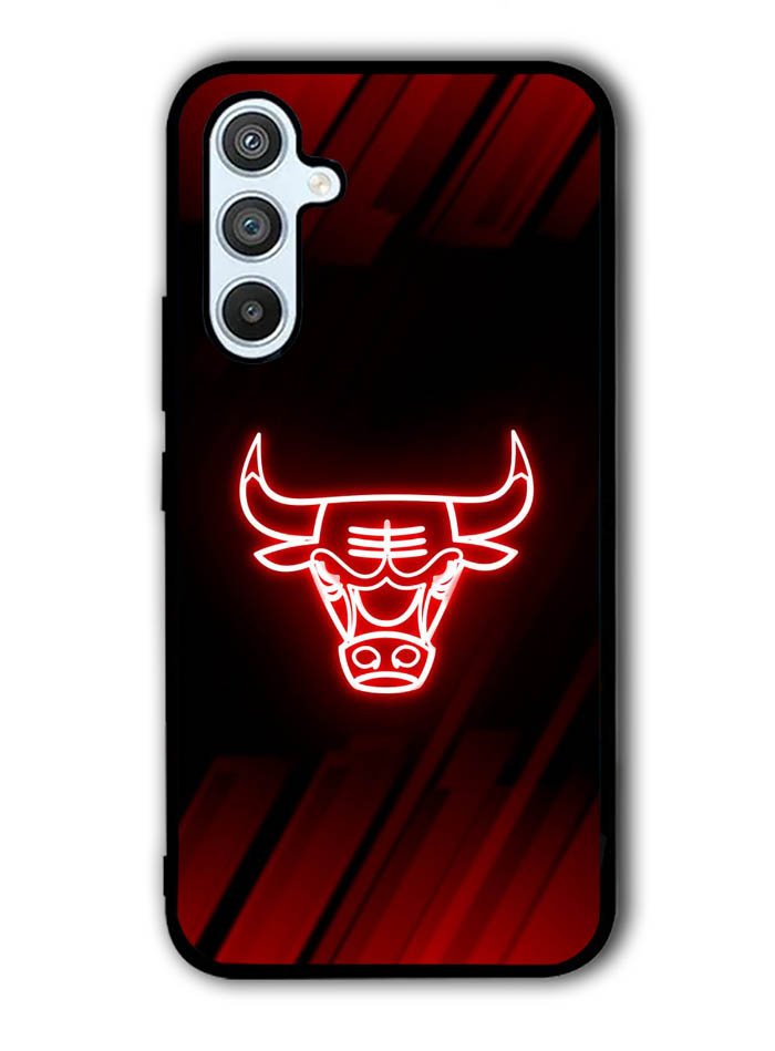 Chicago Bulls NBA Neon Logo Samsung Galaxy A14 5G Case QC10683