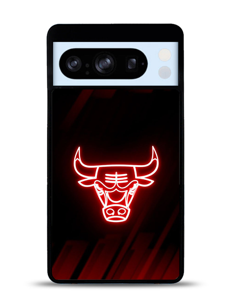 Chicago Bulls NBA Neon Logo Google Pixel 8 Pro Case QC10683