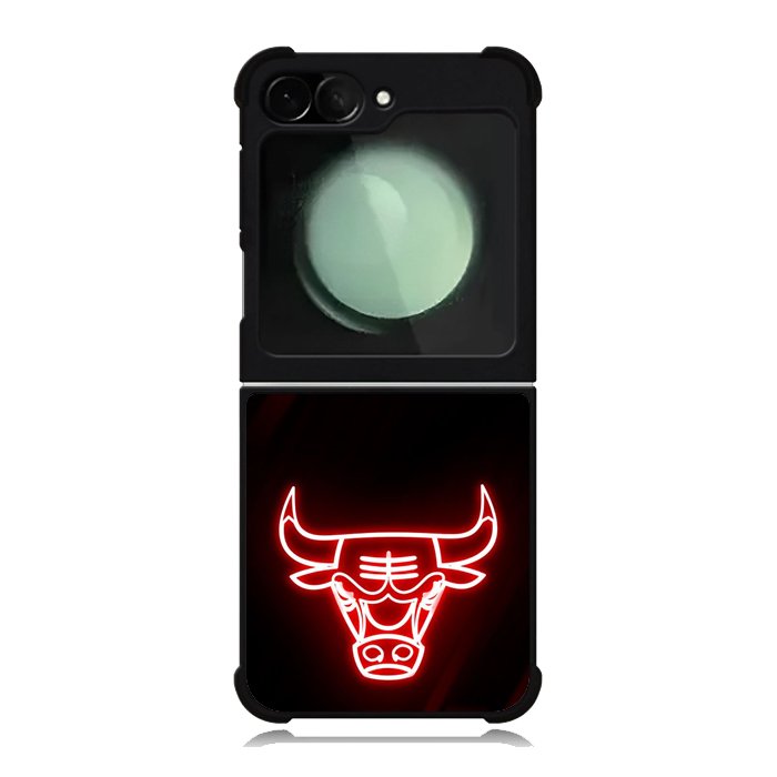 Chicago Bulls NBA Neon Logo Samsung Galaxy Z Flip 6 5G 2024 Case OV10683