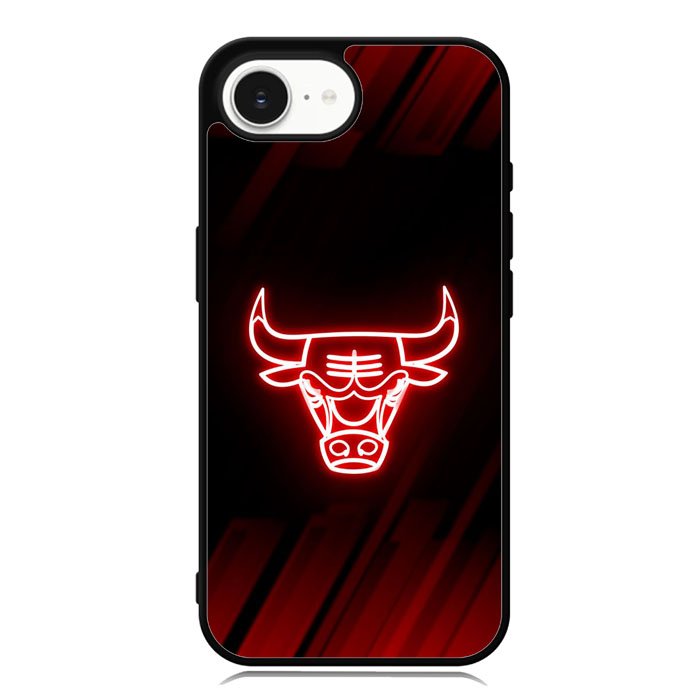 Chicago Bulls NBA Neon Logo iPhone 16e Case OV10683