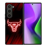 Chicago Bulls NBA Neon Logo Samsung Galaxy Z Fold 6 5G 2024 Case OV10683