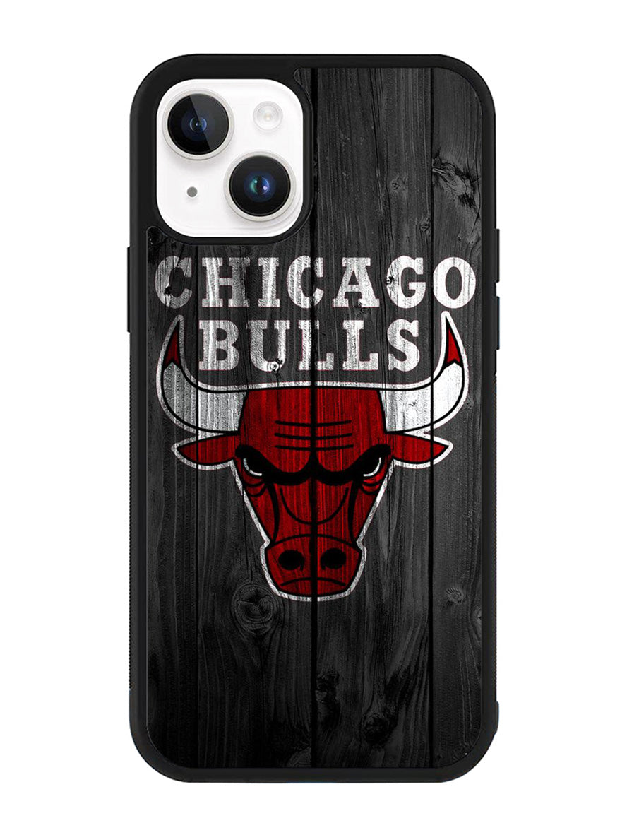 Chicago Bulls Wood Background iPhone 14 Plus Case QC10688