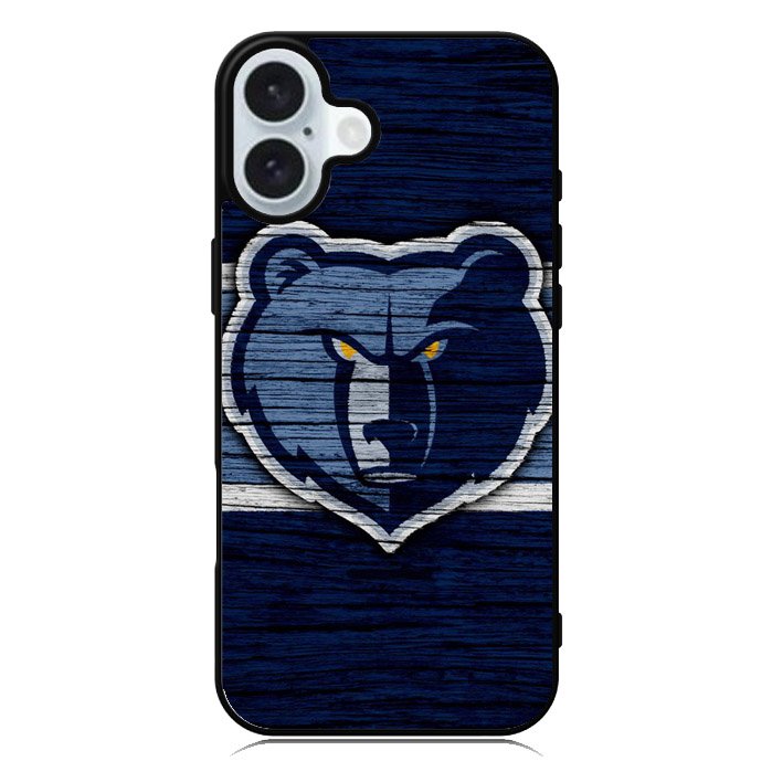 Memphis Grizzlies Wood Logo iPhone 16 Plus Case QC10492