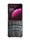 San Antonio Spurs Wood Logo Motorola Moto Razr Plus 2023 , Moto Razr+ 2023 Case OV10417