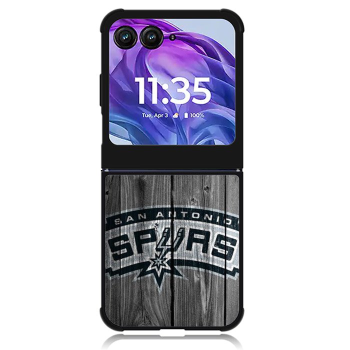 San Antonio Spurs Wood Logo Motorola Moto Razr Plus 2024 , Moto Razr+ 2024 Case OV10417