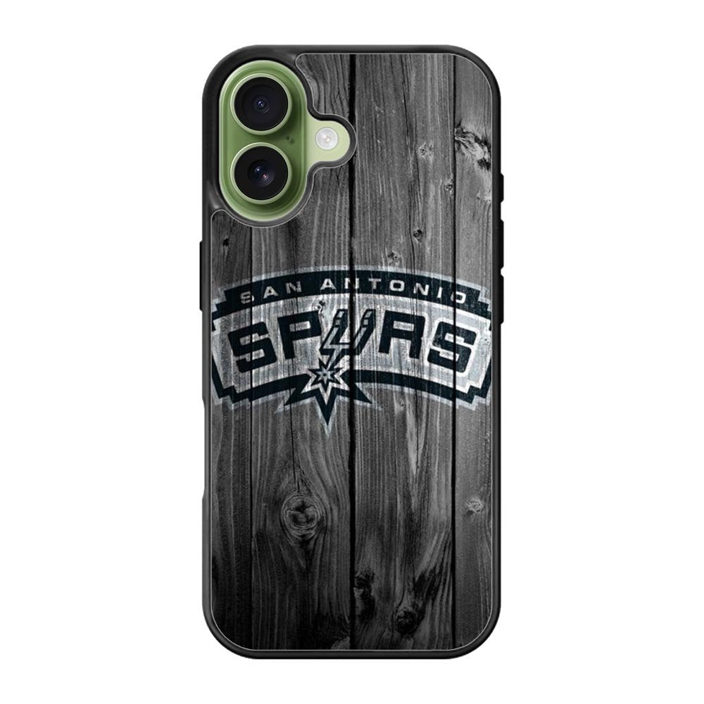 San Antonio Spurs Wood Logo iPhone 17 Case QC10417