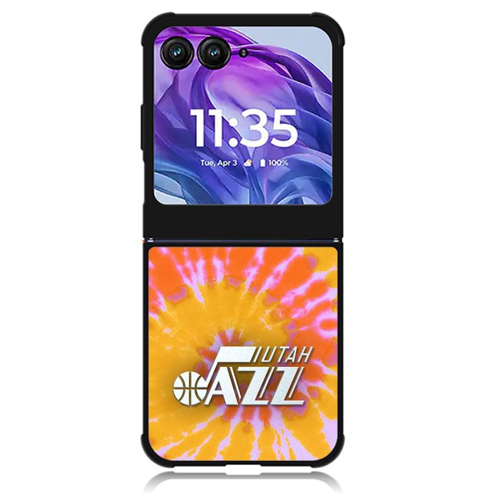 Uta Jazz Tie Dye Style Logo Motorola Moto Razr Plus 2024 , Moto Razr+ 2024 Case OV10464