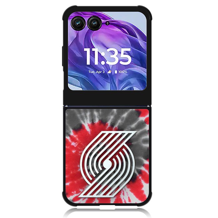 Portland Trailblazers Tie Dye Style Logo Motorola Moto Razr Plus 2024 , Moto Razr+ 2024 Case OV10397