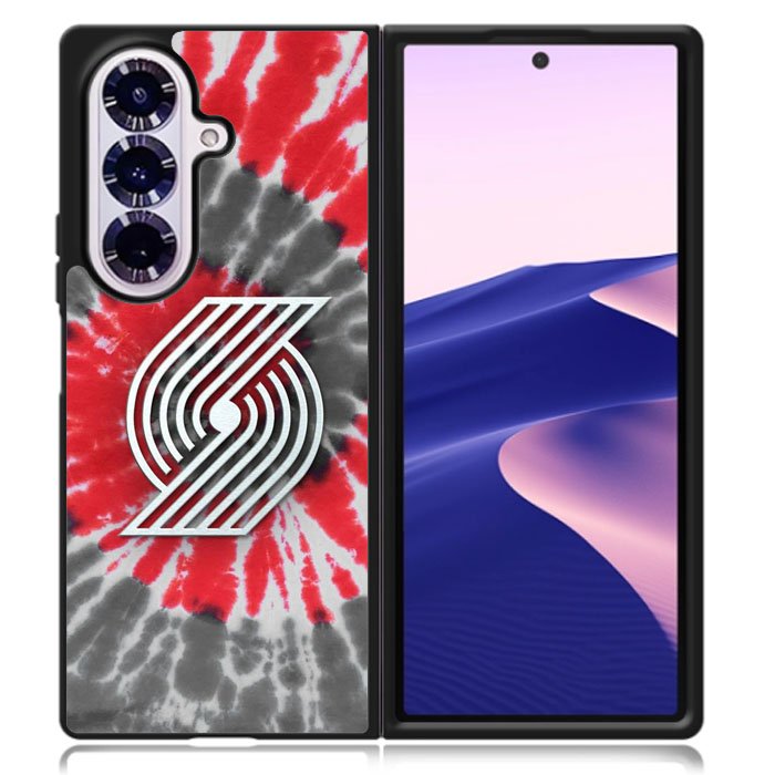 Portland Trailblazers Tie Dye Style Logo Samsung Galaxy Z Fold 7 Case OV10397