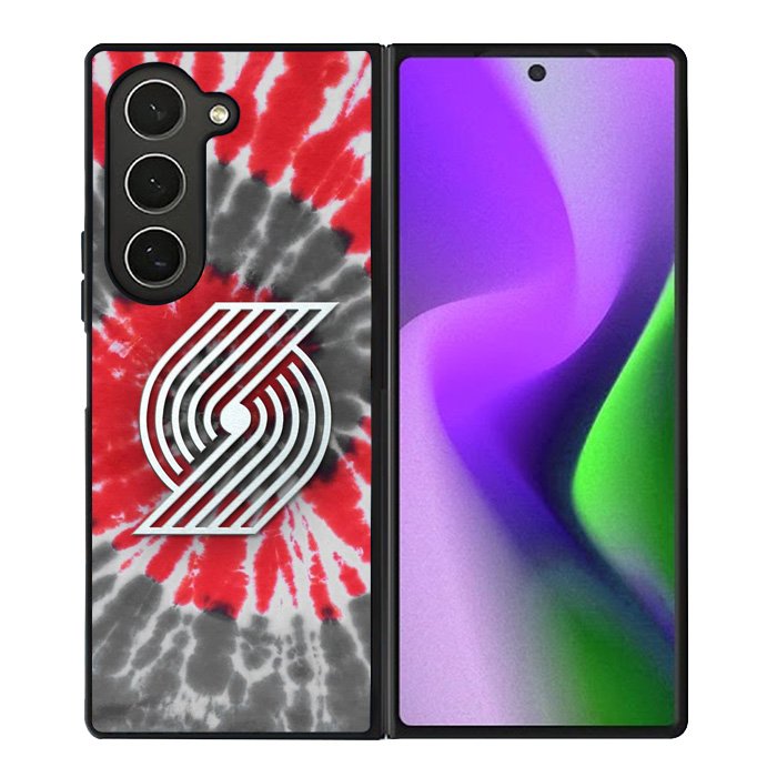 Portland Trailblazers Tie Dye Style Logo Samsung Galaxy Z Fold 6 5G 2024 Case OV10397