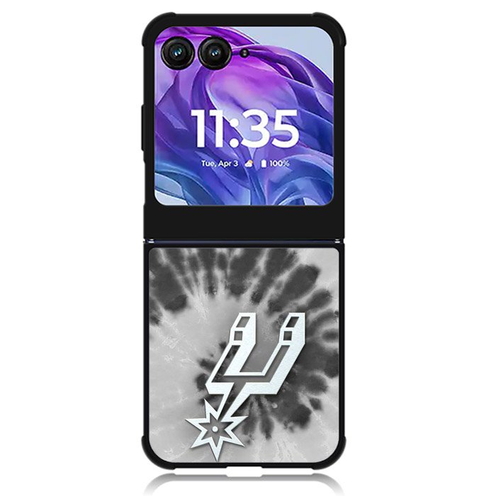 San Antonio Spurs Tie Dye Style Logo Motorola Moto Razr Plus 2024 , Moto Razr+ 2024 Case OV10416