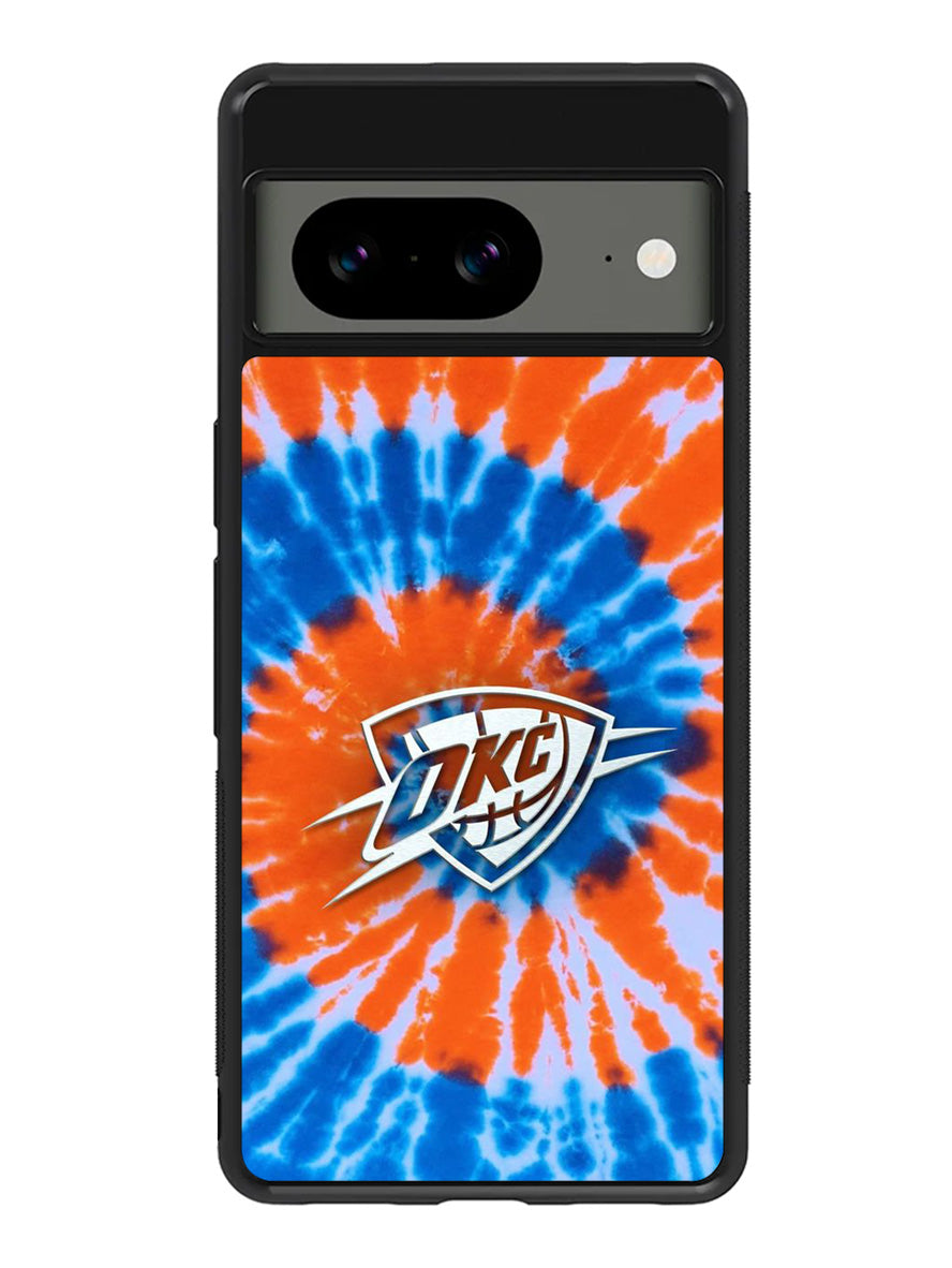 Oklahoma City Thunder Tie Dye Style Logo Google Pixel 8A Case QC10520