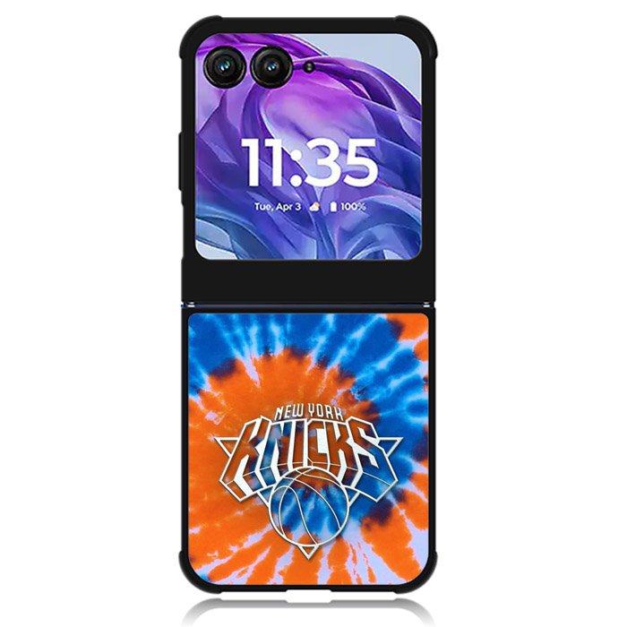 New York Knicks Tie Dye Style Logo Motorola Moto Razr Plus 2024 , Moto Razr+ 2024 Case OV10513