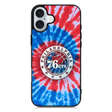 Philadelphia 76ers Tie Dye Style Logo iPhone 16 Case QC10542