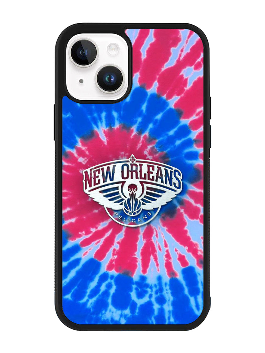 New Orleans Pelicans Tie Dye Style Logo iPhone 14 Case QC10512