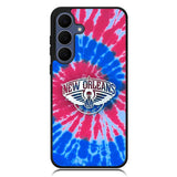 New Orleans Pelicans Tie Dye Style Logo Samsung Galaxy S25 FE Case OV10512