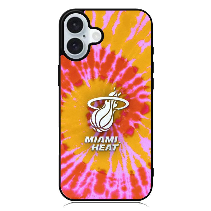 Miami Heat Tie Dye Style Logo iPhone 16 Case QC10493