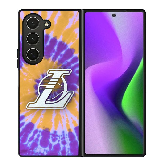 Los Angeles Lakers Tie Dye Style Logo Samsung Galaxy Z Fold 6 5G 2024 Case OV10624