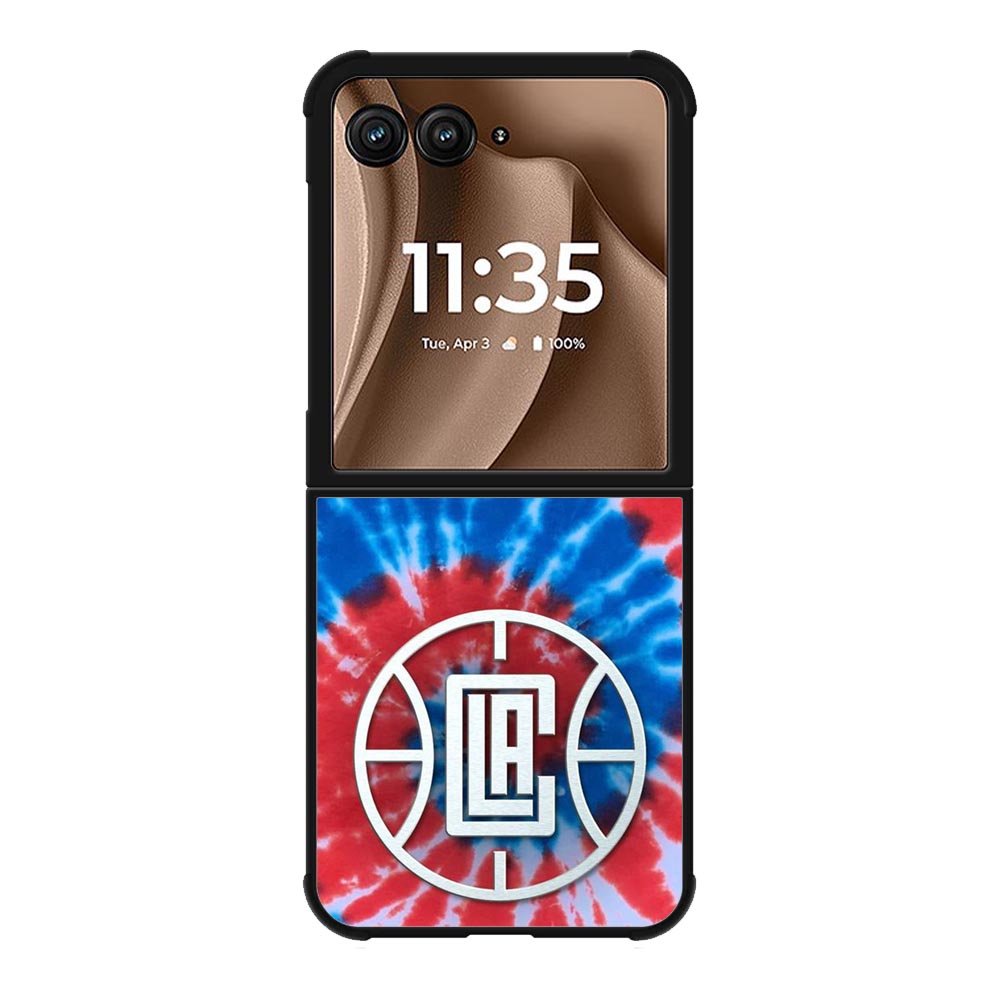 Los Angeles Clippers Tie Dye Style Logo Motorola Moto RAZR Plus 2025 Case OV10623
