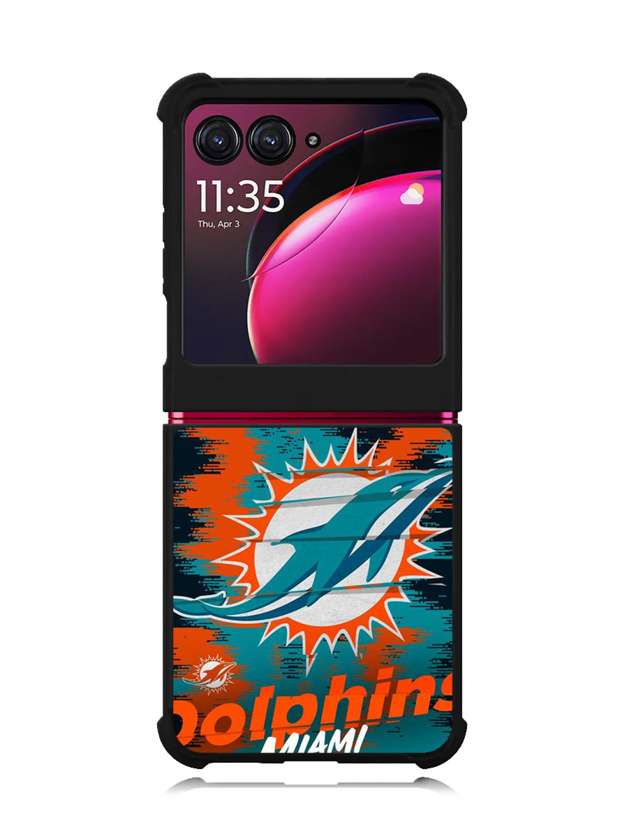 Miami Dolphins NFL Team Logo Motorola Moto Razr Plus 2023 , Moto Razr+ 2023 Case