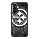 Steelers black and white Samsung Galaxy A37 Case OV6899