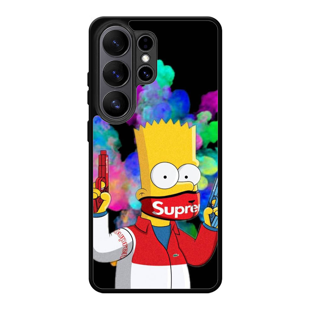 Bart Simpsons Fog And Gun Samsung Galaxy S26 Ultra Case QC9889