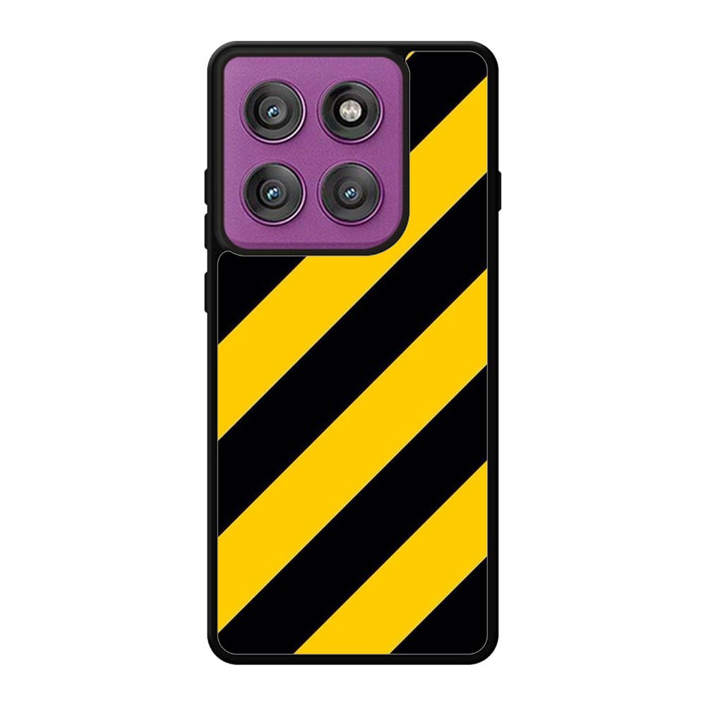 Black Yellow Motorola Moto Edge 60 Pro Case OV5974