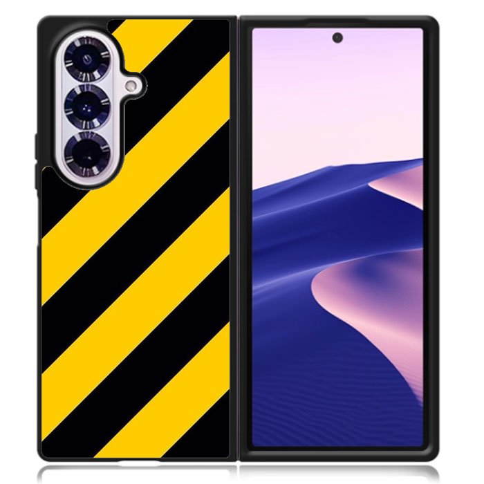 Black Yellow Samsung Galaxy Z Fold 7 Case OV5974